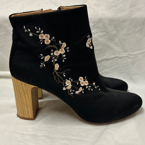 Nanette Lepore Floral Heeled Boots - Picture 1 of 4